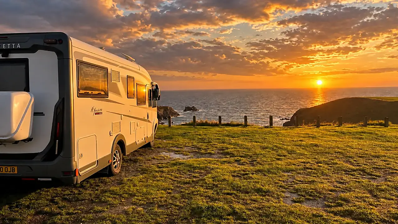 Motorhome touring scene